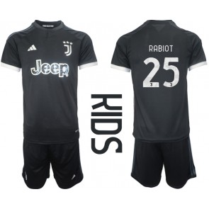 Juventus Adrien Rabiot #25 Tredjeställ Barn 2023-24 Kortärmad (+ Korta byxor)